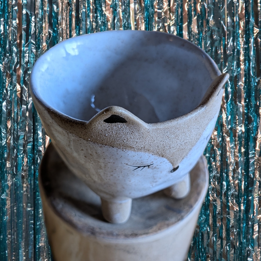 Fox Ceramic Planter - Cream/Tan - Picture 3 of 3